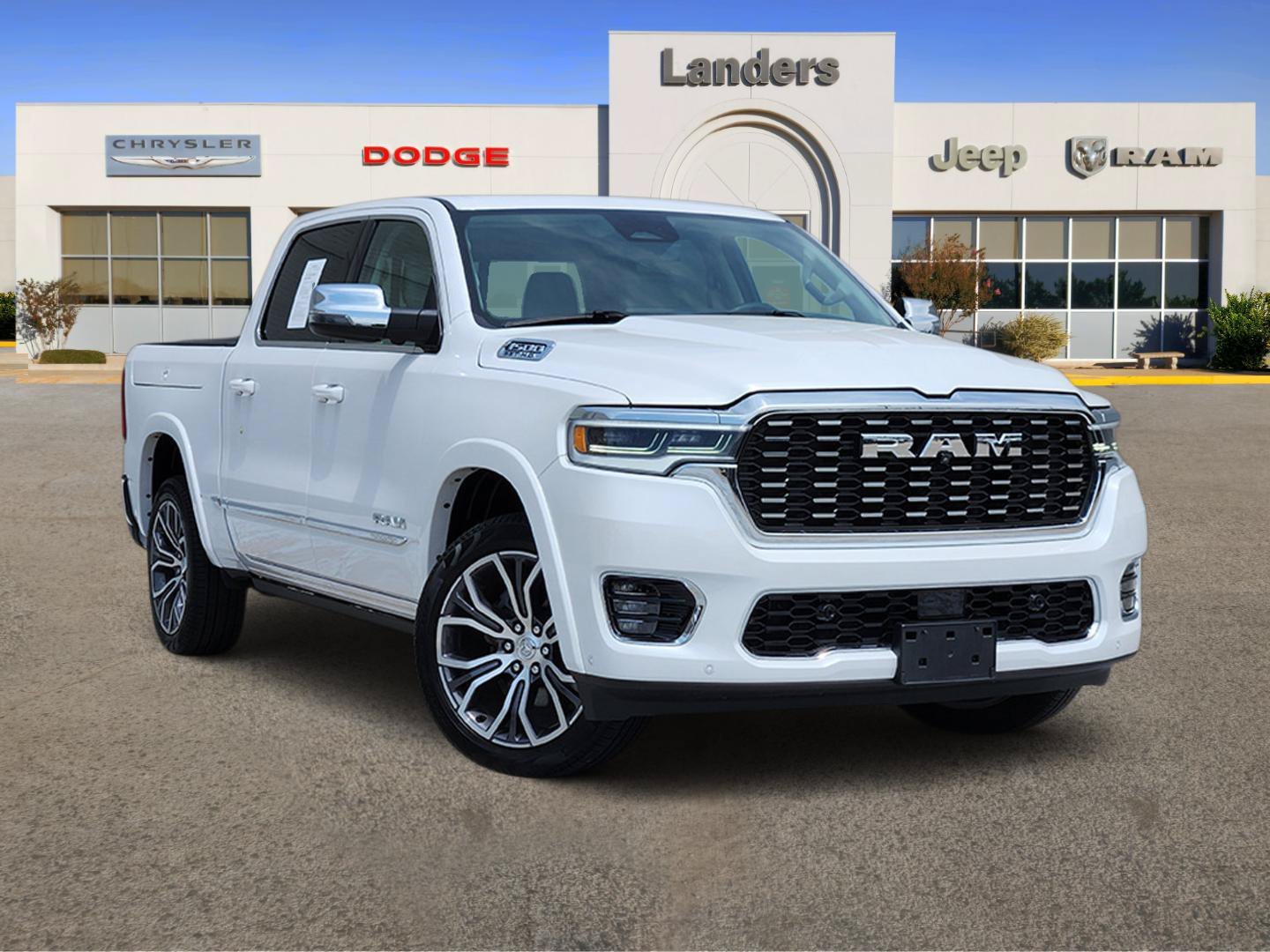 Used 2025 Ivory White Tri-Coat Pearlcoat Ram Tungsten image 1