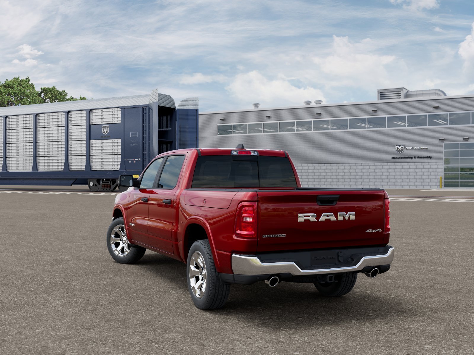 New 2026 Molten Red Pearl-Coat Exterior Paint RAM BIG HORN image 3