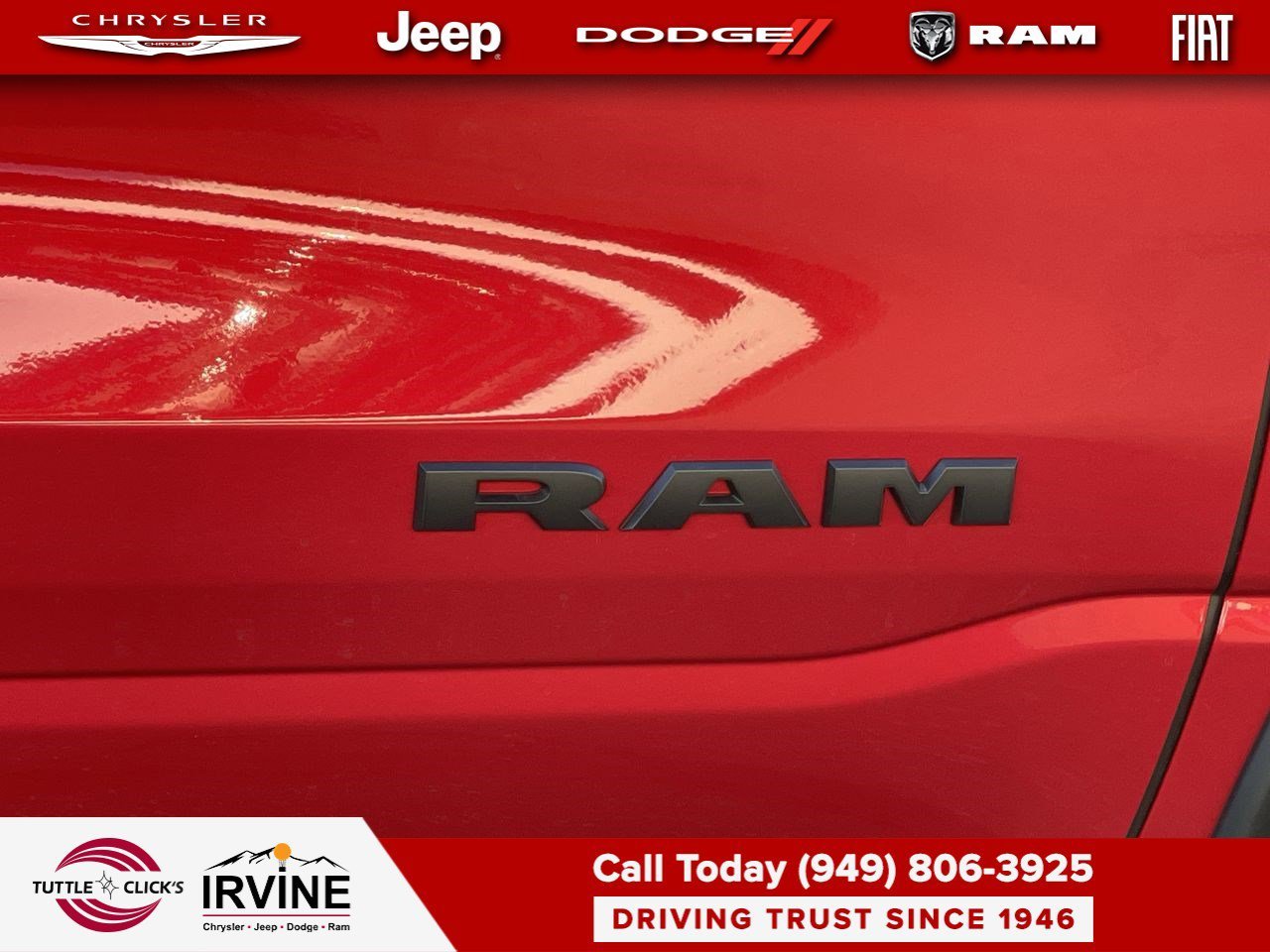 New 2026 Molten Red Pearl-Coat Exterior Paint RAM Rebel image 8