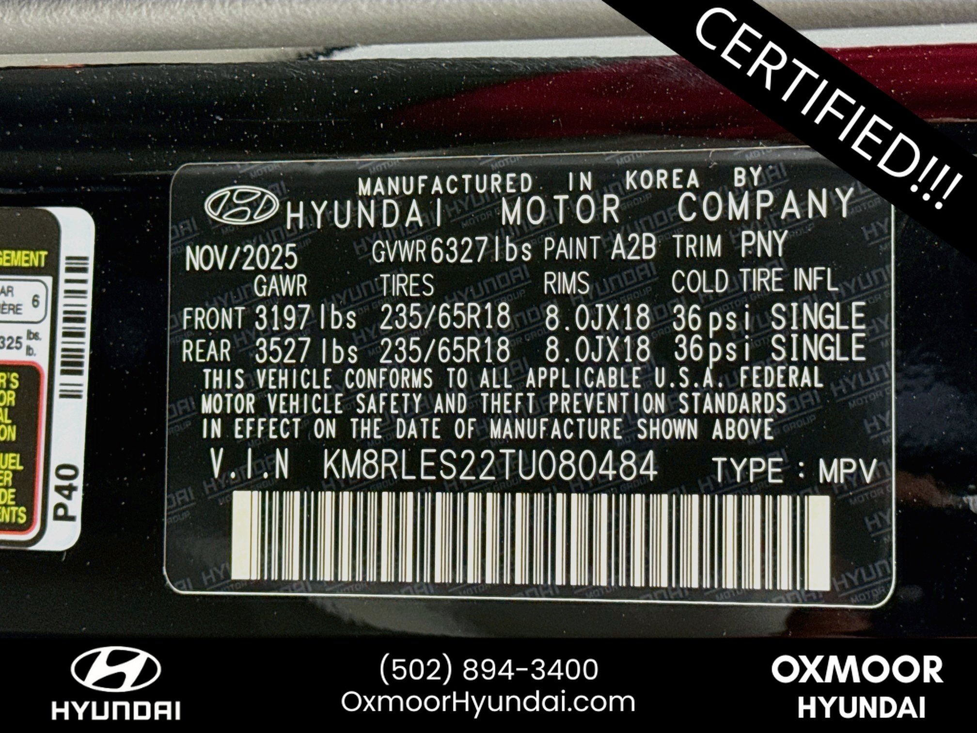 Used 2026 Abyss Black Pearl Hyundai SEL 7P image 33