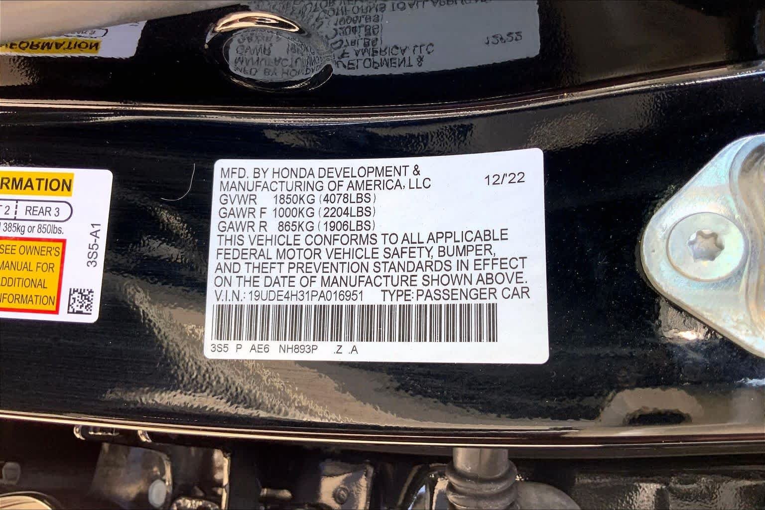 Used 2023 Majestic Black Pearl Acura w/A-Spec Package image 33