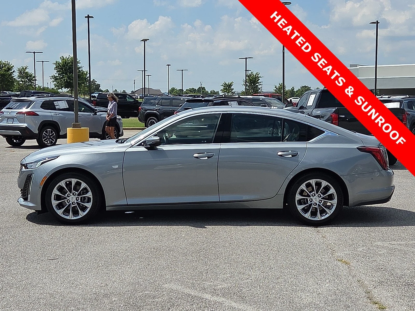 Used 2023 Argent Silver Metallic Cadillac Premium Luxury image 3