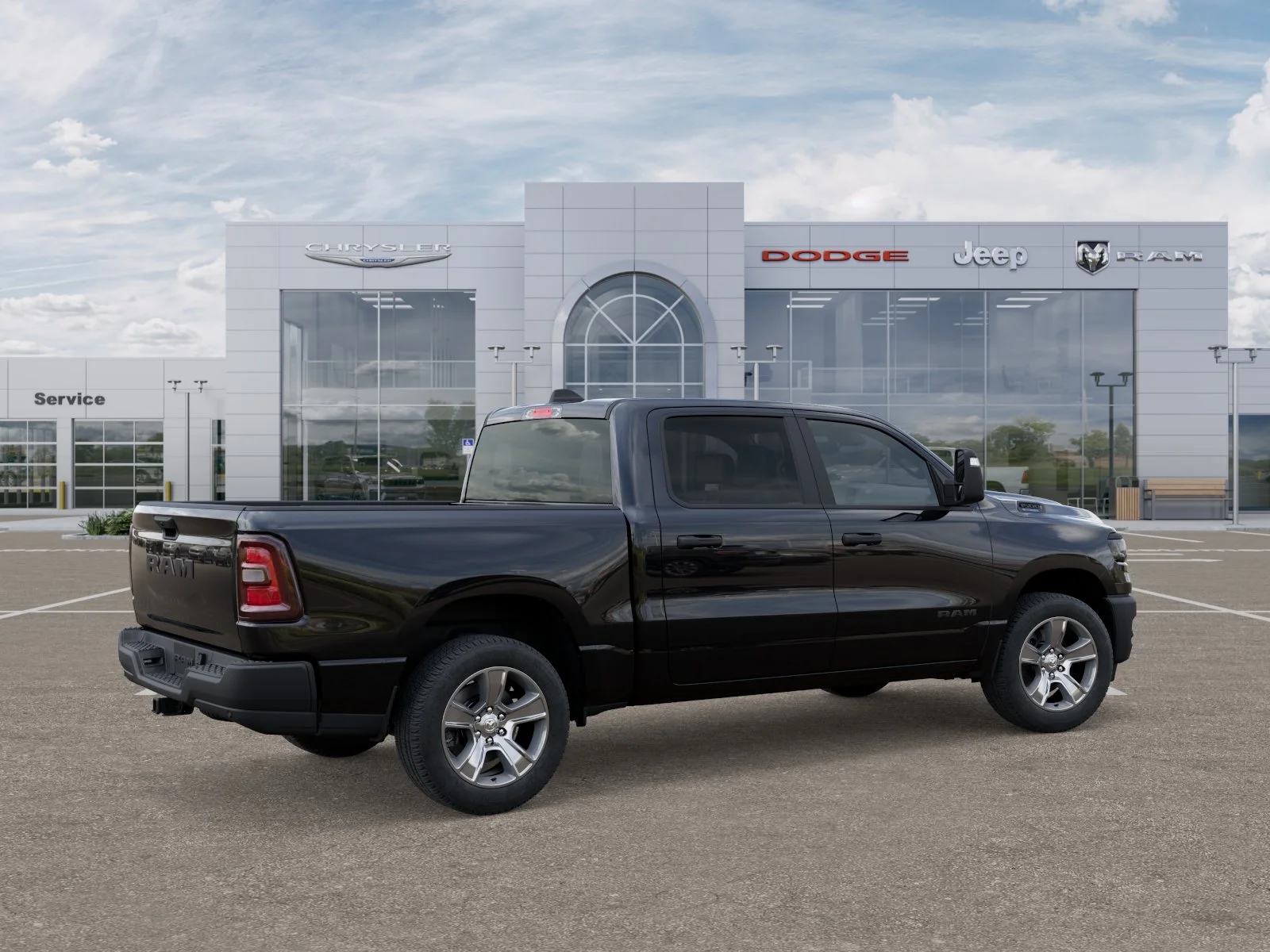 New 2025 Diamond Black Crystal Pearl-Coat Exterior Paint RAM Tradesman image 36
