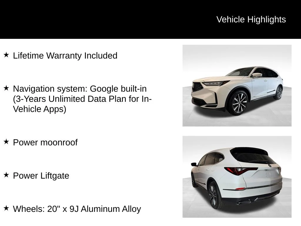 New 2026 White Acura Technology Package image 5