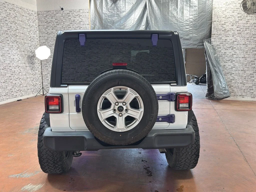 Used 2021 Bright White Clearcoat Jeep Sport S image 6