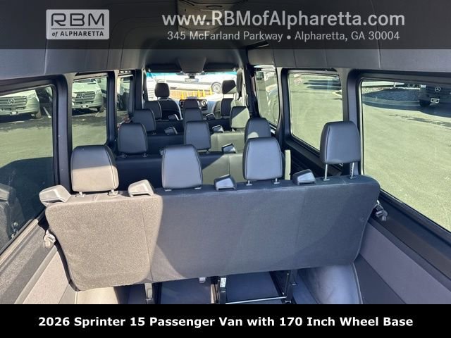 New 2026 Obsidian Black Metallic Mercedes-Benz 170 Wheel Base 15 Passenger image 39