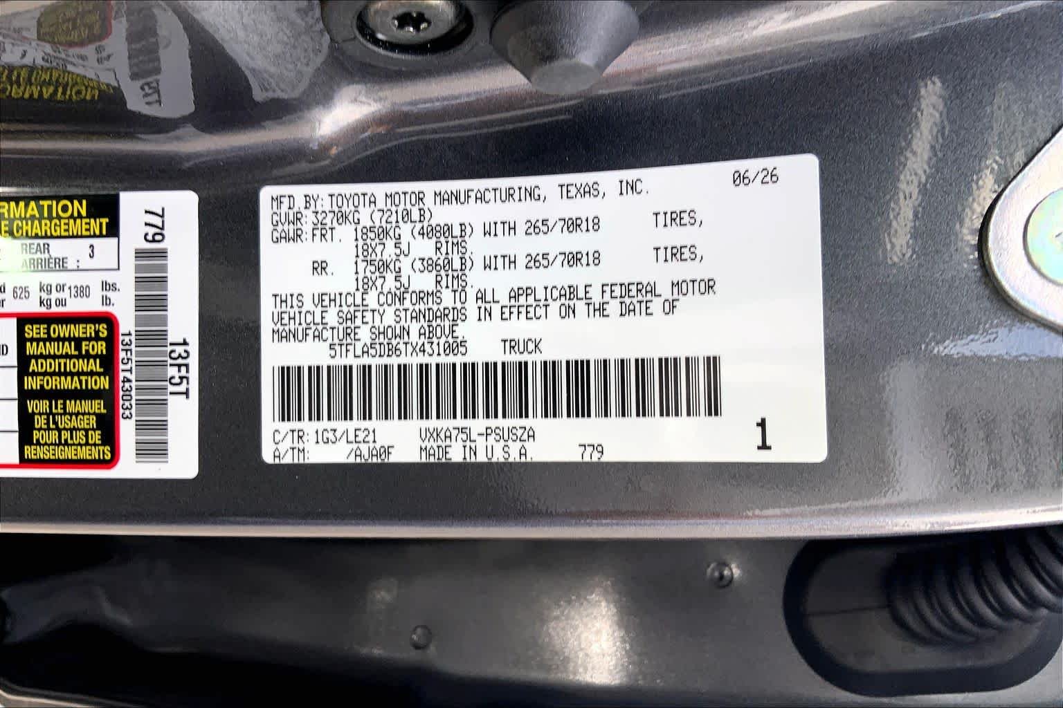 New 2026 Magnetic Gray Metallic Toyota SR5 image 21
