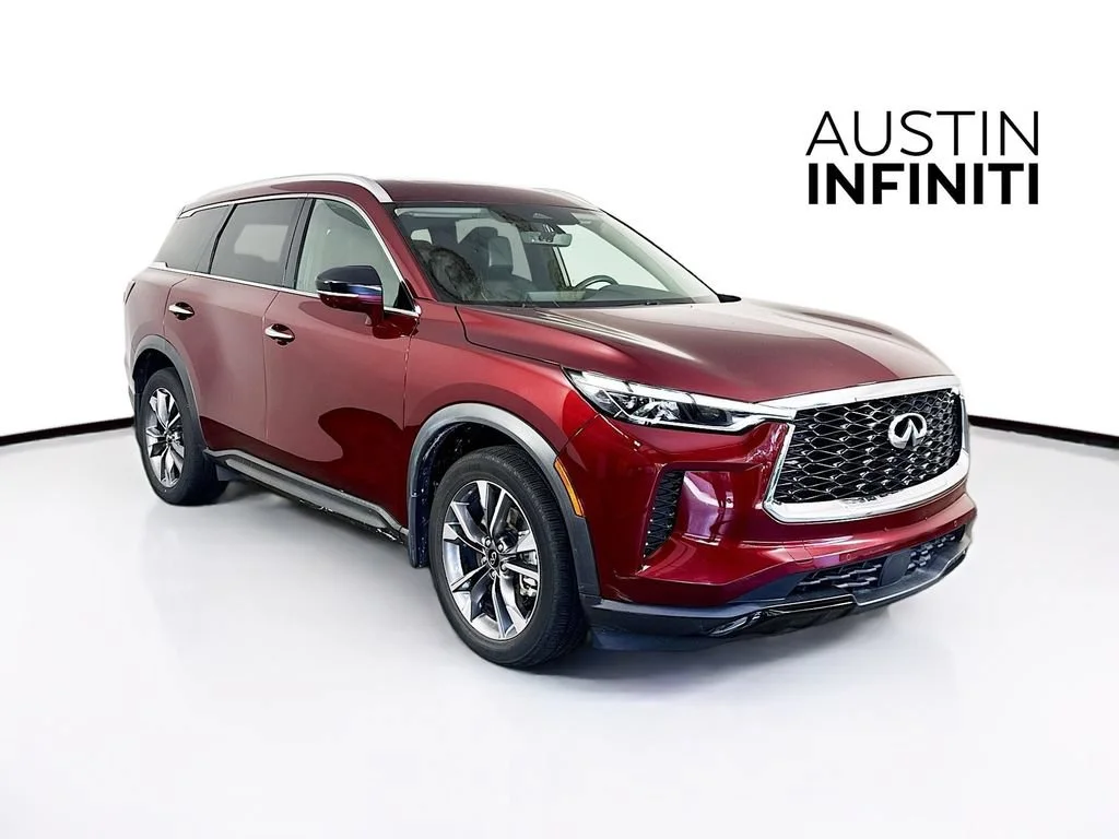 Certified Used 2023 Red INFINITI LUXE image 1