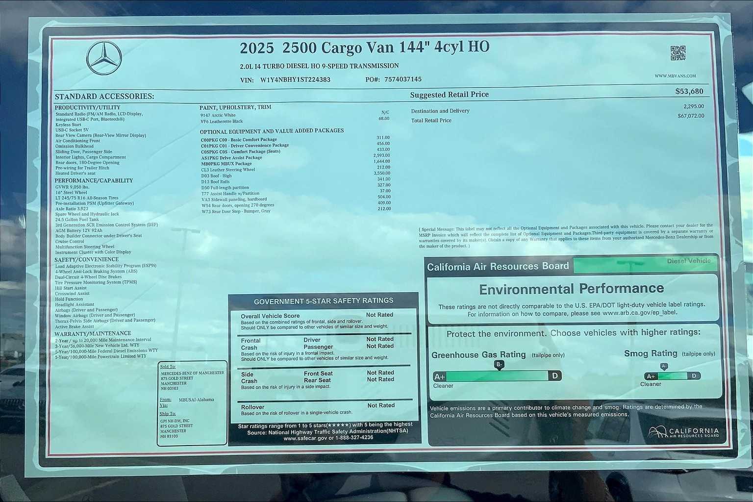 2025 Mercedes-Benz Sprinter Cargo Van Base - Photo 19