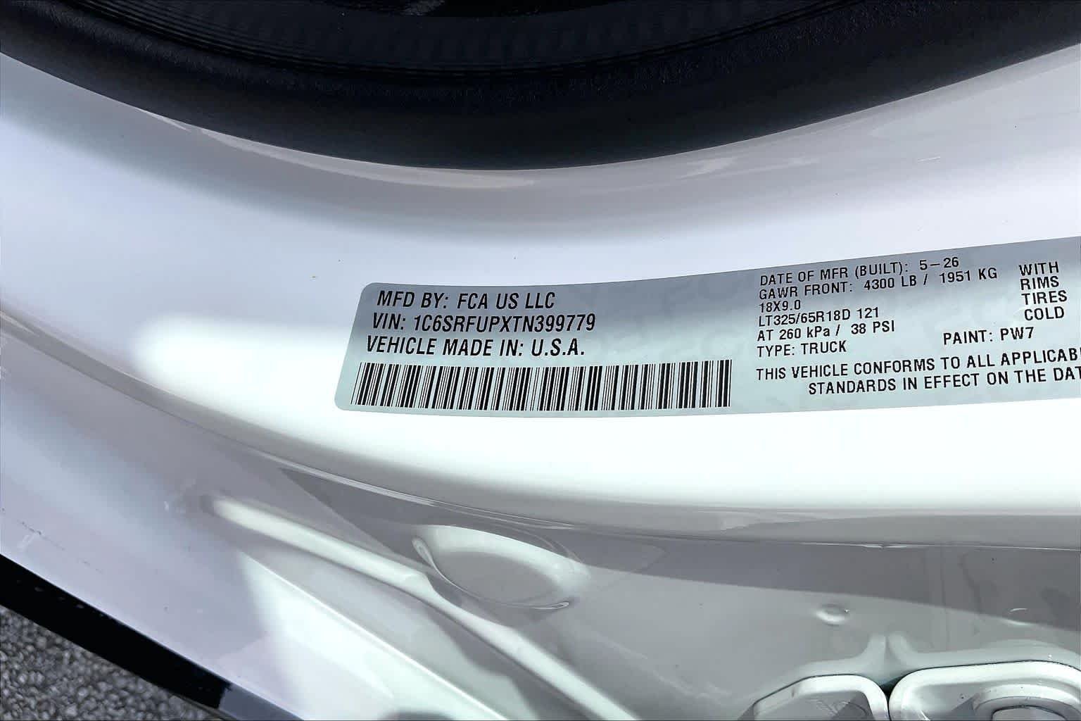 New 2026 Bright White Clear-Coat Exterior Paint RAM RHO image 19