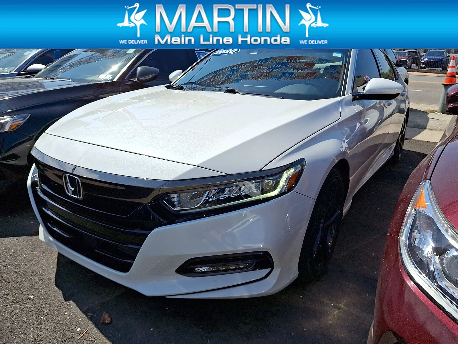 Used 2020 Platinum White Pearl Honda Sport image 1