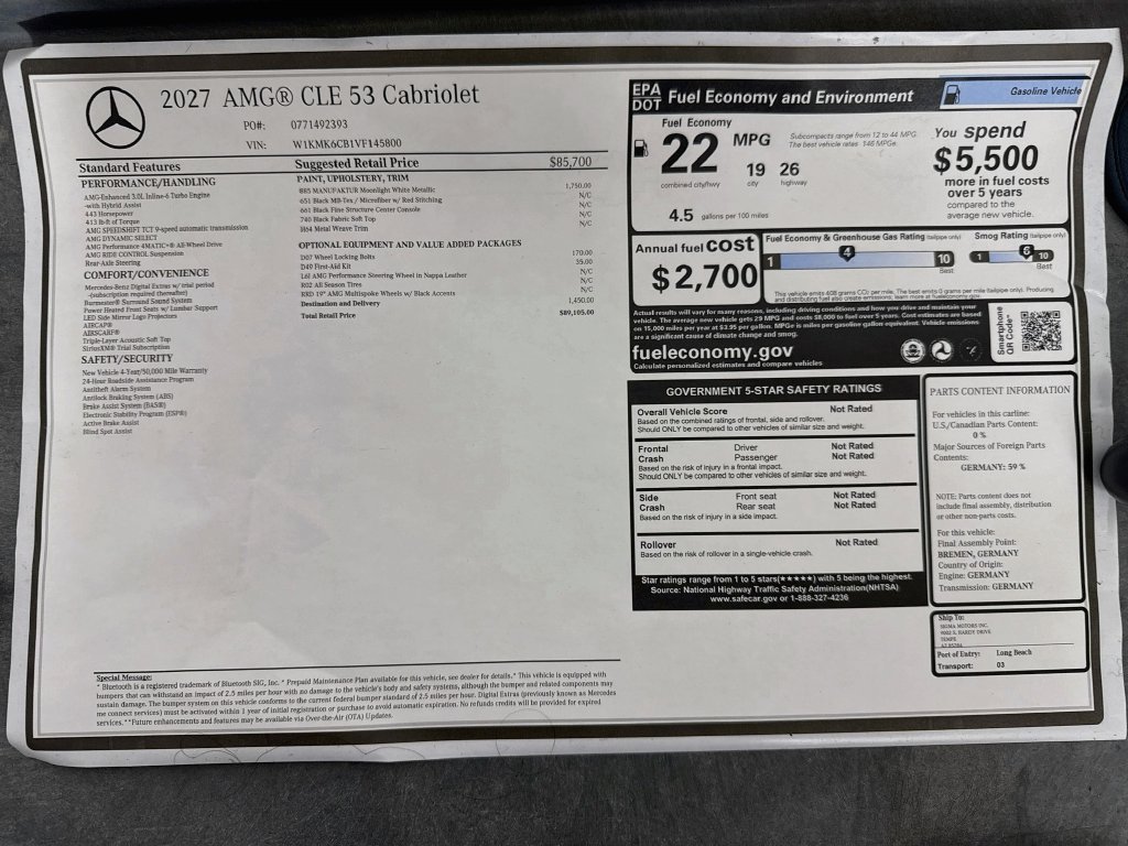 New 2027 MANUFAKTUR Moonlight White Metallic Mercedes-Benz CLE 53 AMG® image 9