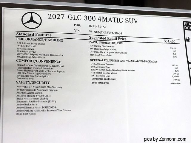 New 2027 Starling Blue Metallic Mercedes-Benz GLC 300 image 27