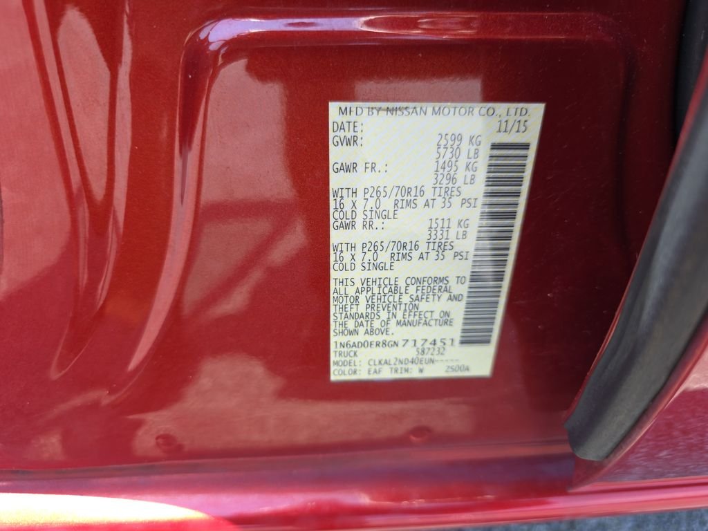 2016 Nissan Frontier SV - Photo 31
