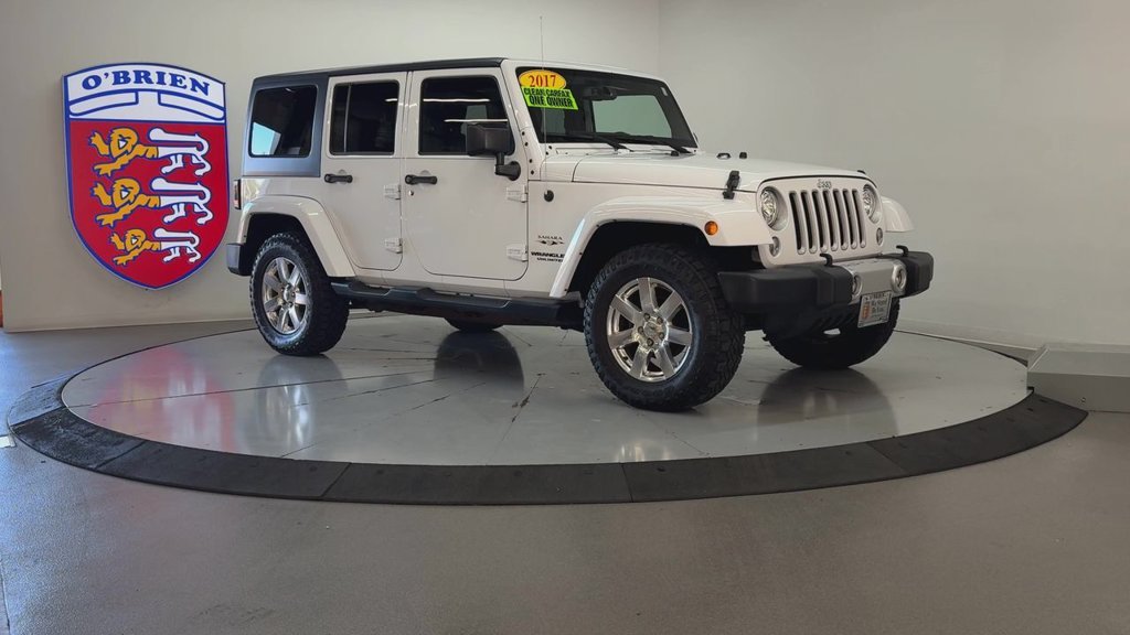 Used 2017 Bright White Clearcoat Jeep Unlimited Sahara image 2