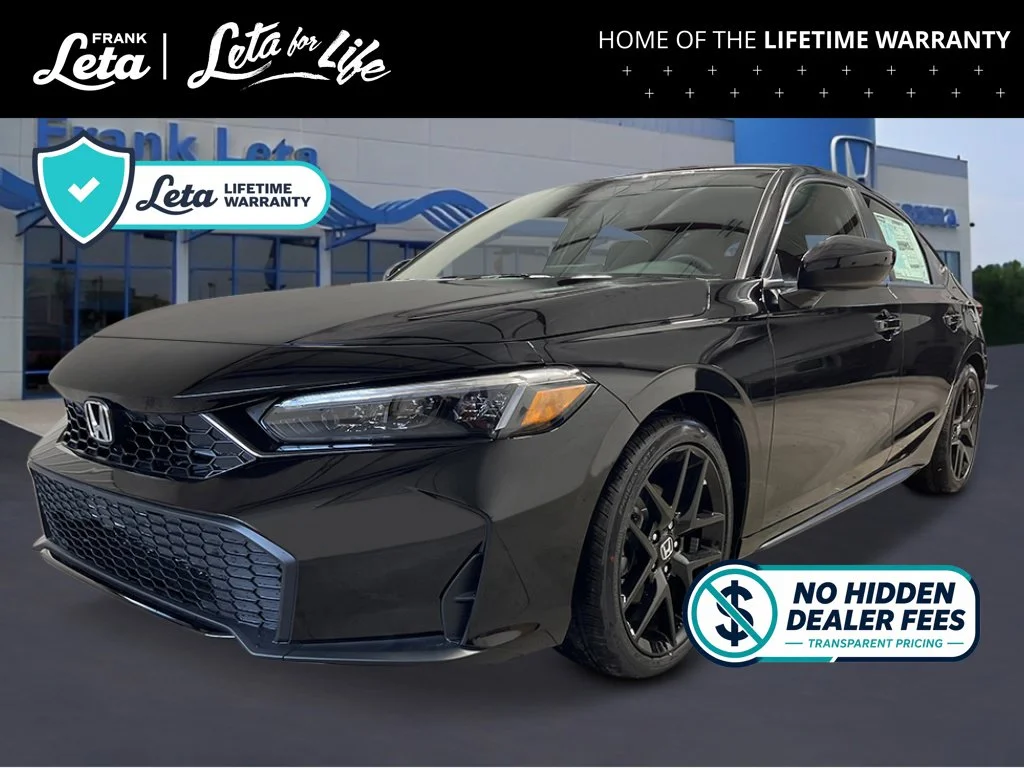 New 2026 Crystal Black Pearl Honda FWD Sport Hybrid image 1