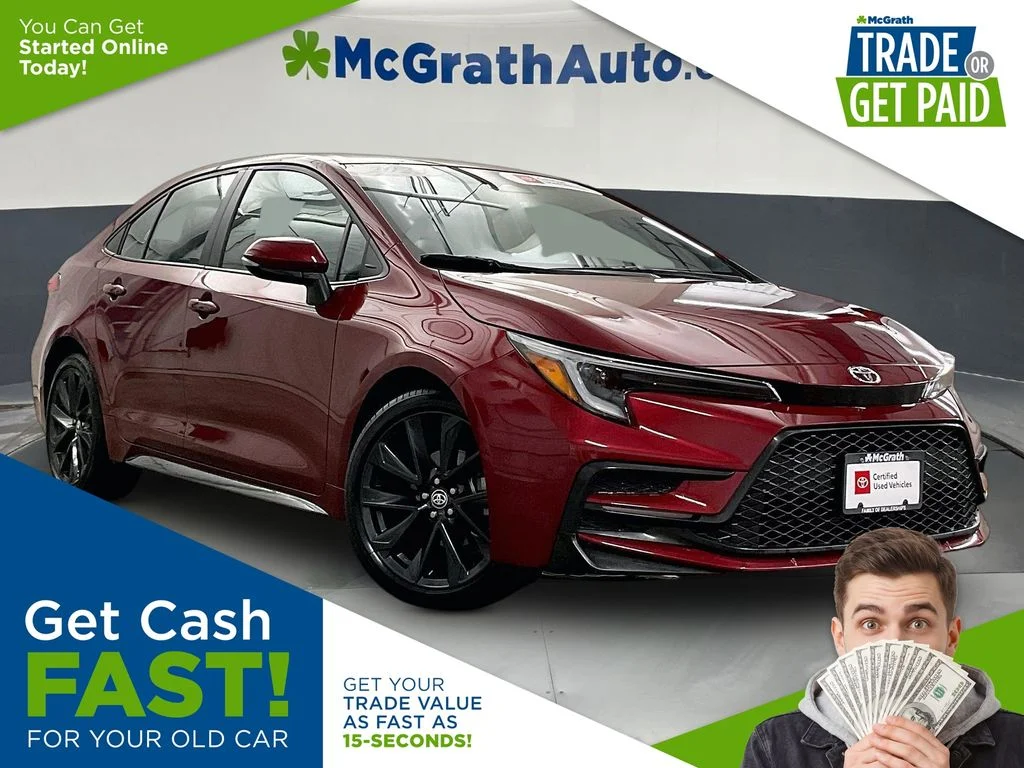 Certified Used 2023 Red Toyota SE image 1