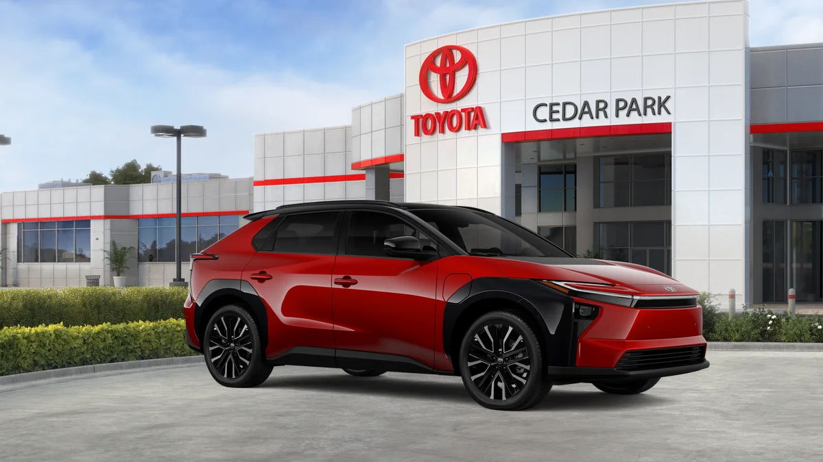 New 2026 Supersonic Red with Midnight Black Metallic roof Toyota Limited image 39