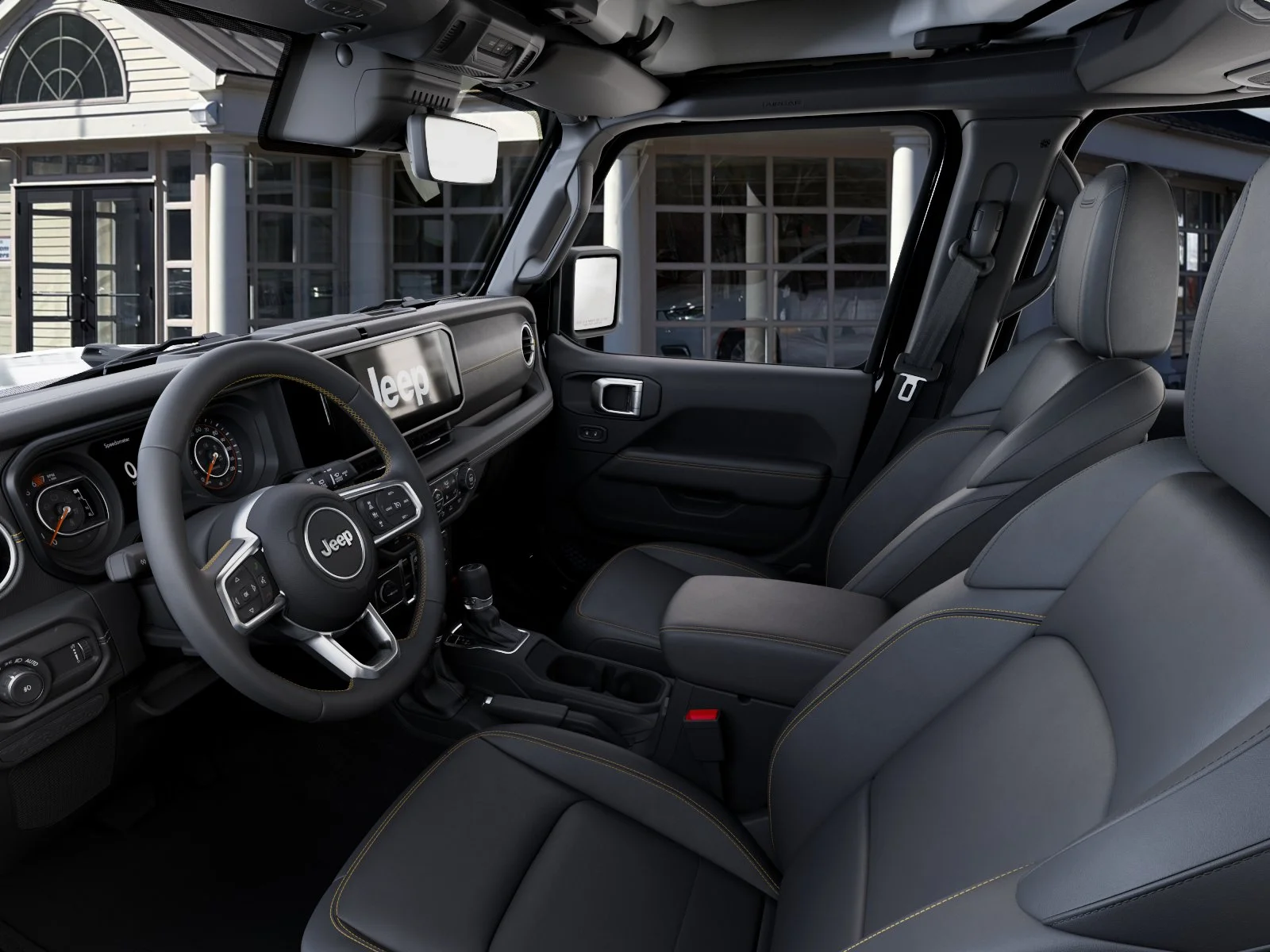 New 2026 Black Clear-Coat Exterior Paint Jeep 4-Door Sahara 4x4 image 48