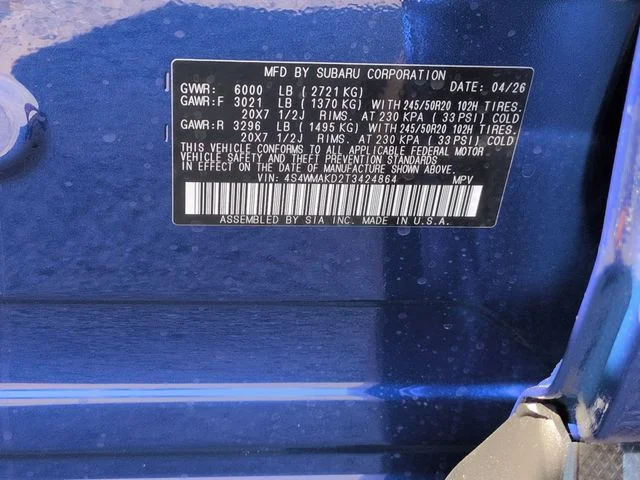 New 2026 SAPPHIRE BLUE PEARL Subaru Touring 7-Passenger image 41