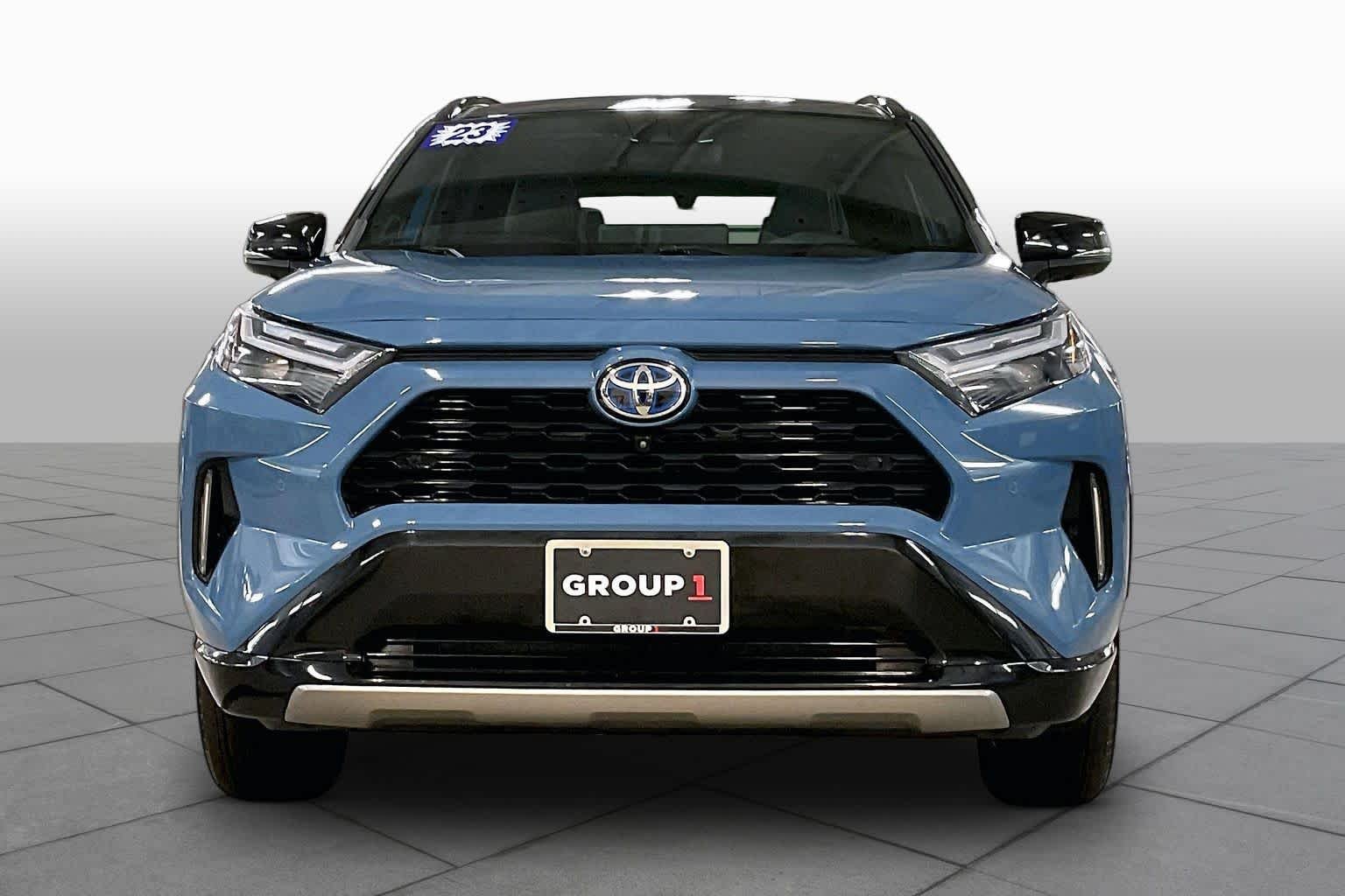 Used 2023 Cavalry Blue/Midnight Black Metallic Toyota Hybrid XSE image 3