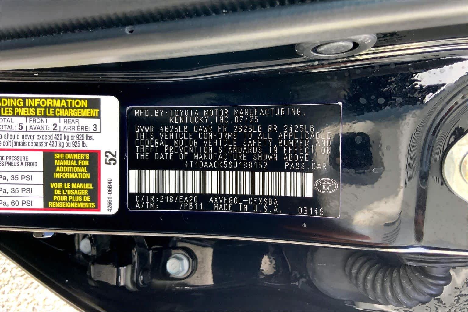 Certified Used 2025 Midnight Black Metallic Toyota SE image 36