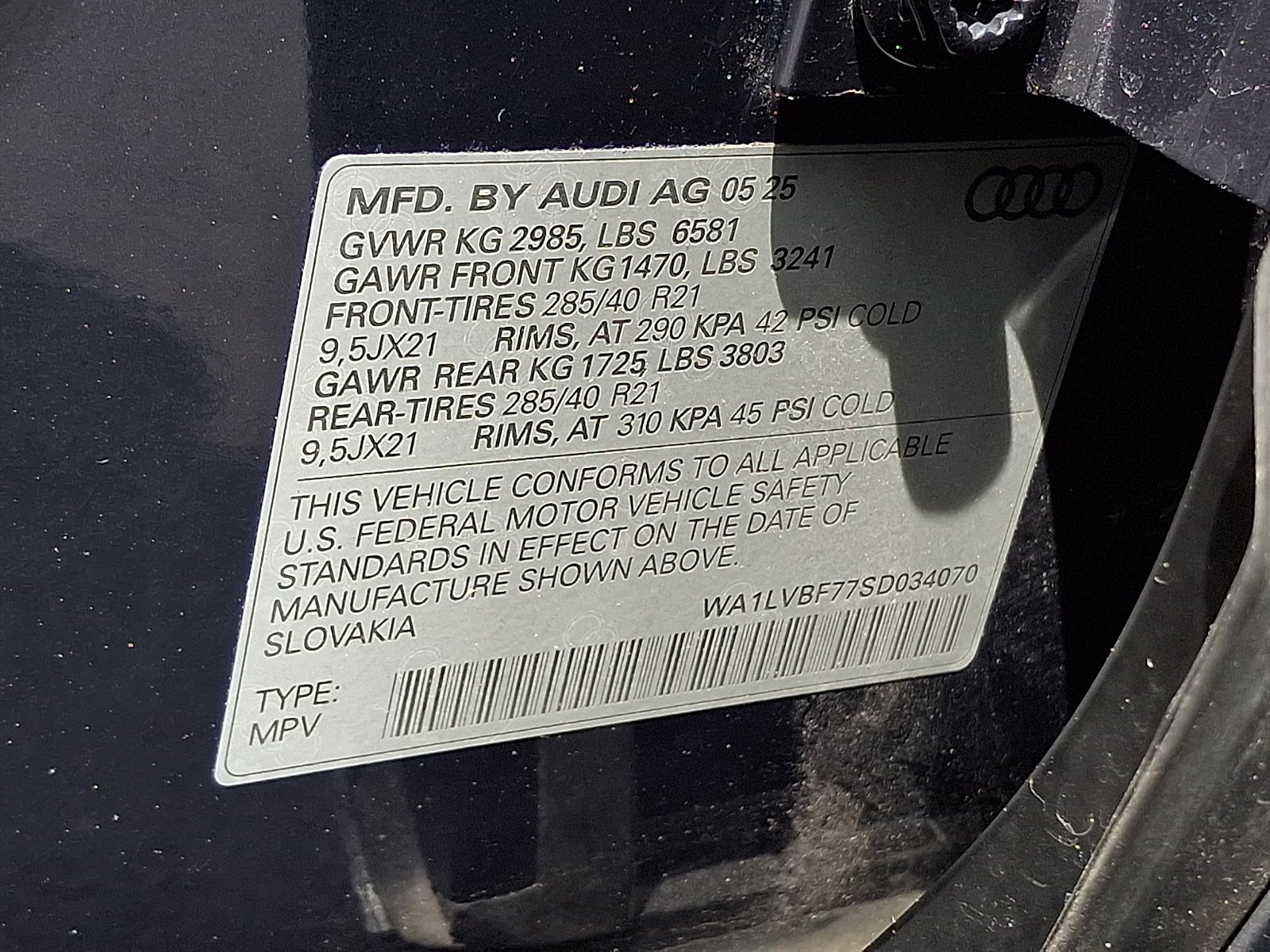 Used 2025 Waitomo Blue Metallic   D6d6 Audi Premium Plus image 27