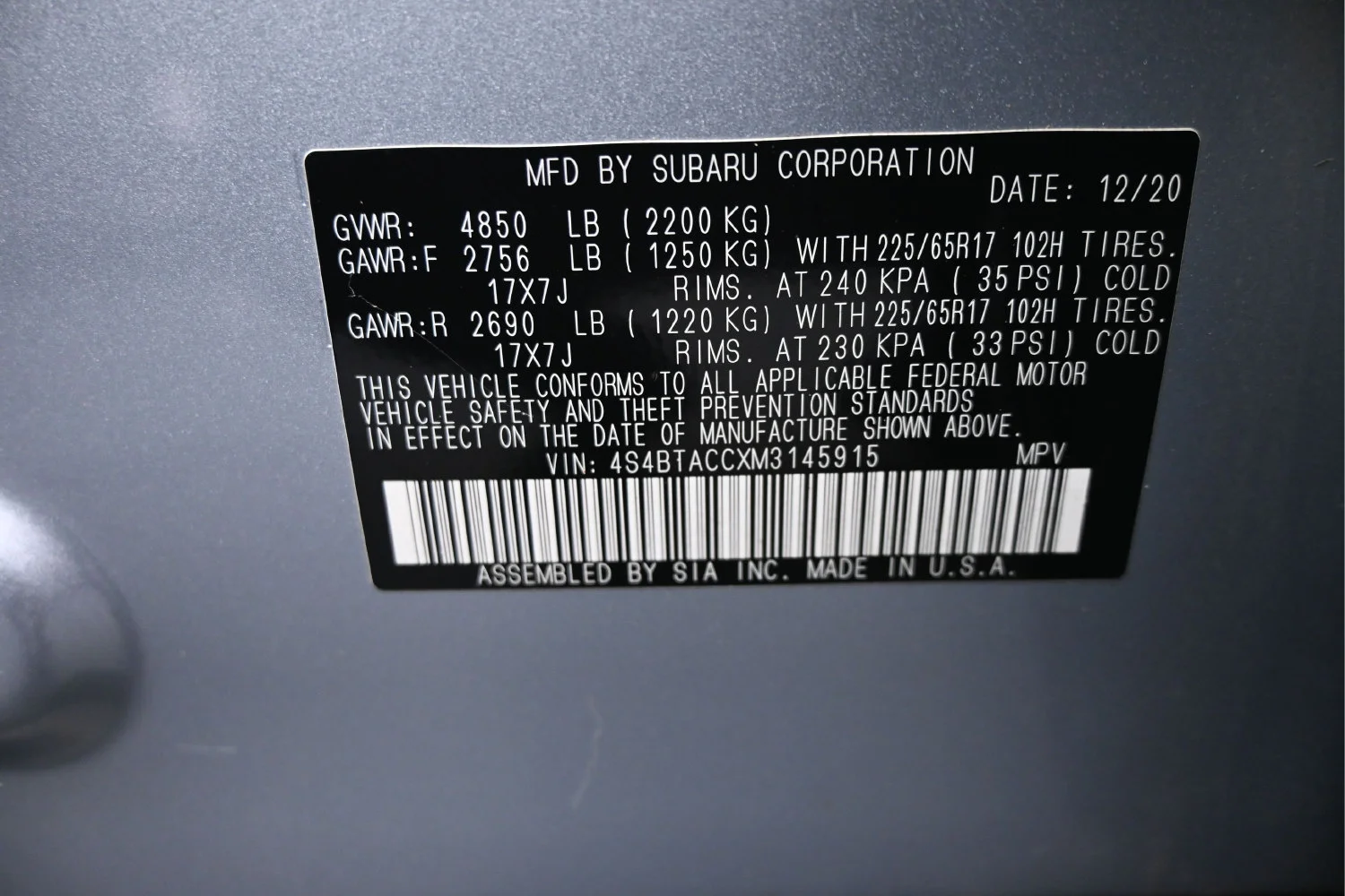 Used 2021 Silver Subaru Premium image 20