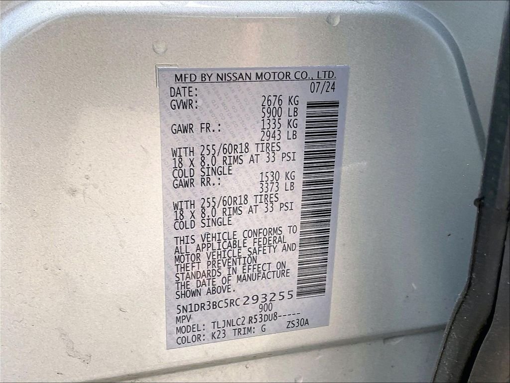 Used 2024 Silver Nissan SV image 33