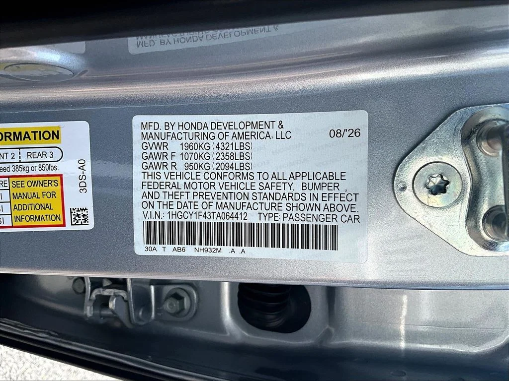 New 2026 Solar Silver Metallic Honda SE image 19
