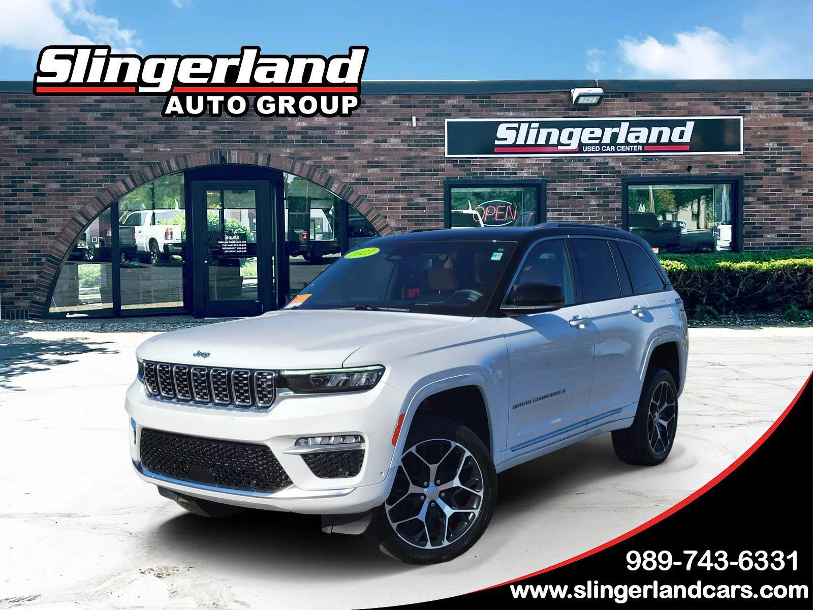Certified Used 2023 Bright White Clearcoat Jeep Summit Reserve image 1