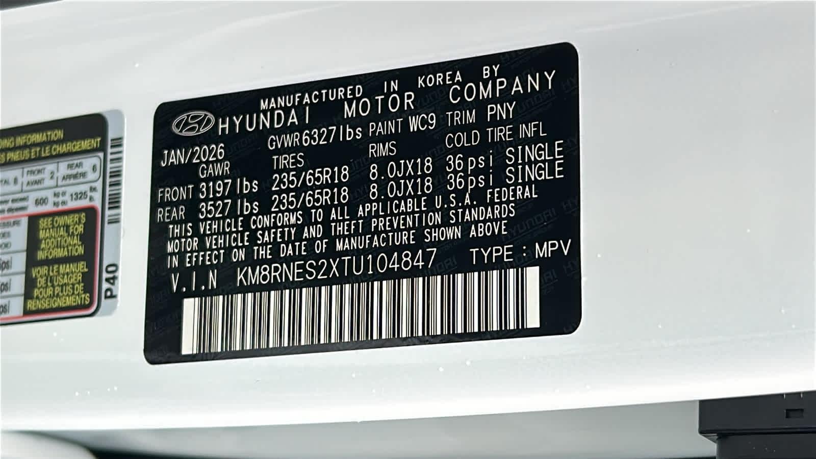 New 2026 Creamy White Pearl Hyundai SEL Premium AWD image 60