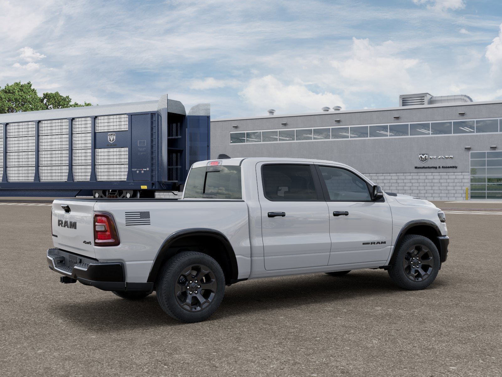 New 2026 Bright White Clear-Coat Exterior Paint RAM Big Horn/Lone Star image 2