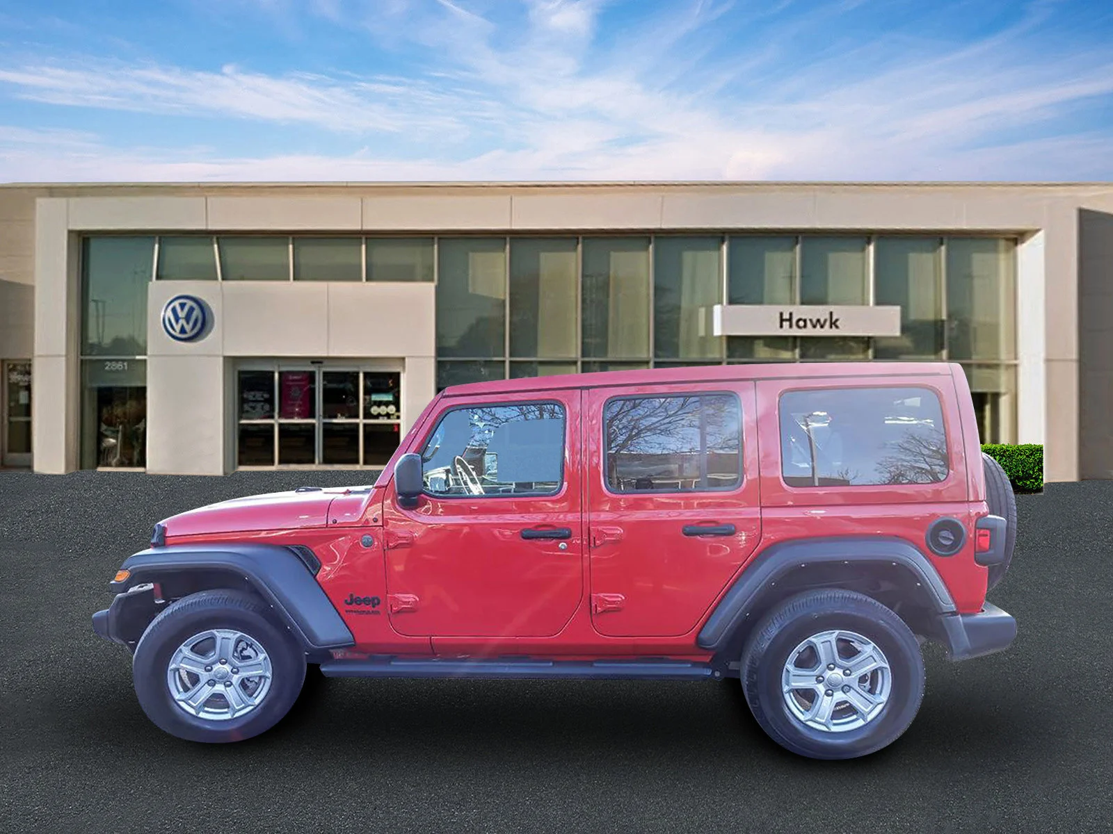 Used 2022 Firecracker Red Clearcoat Jeep Unlimited Sport S image 3