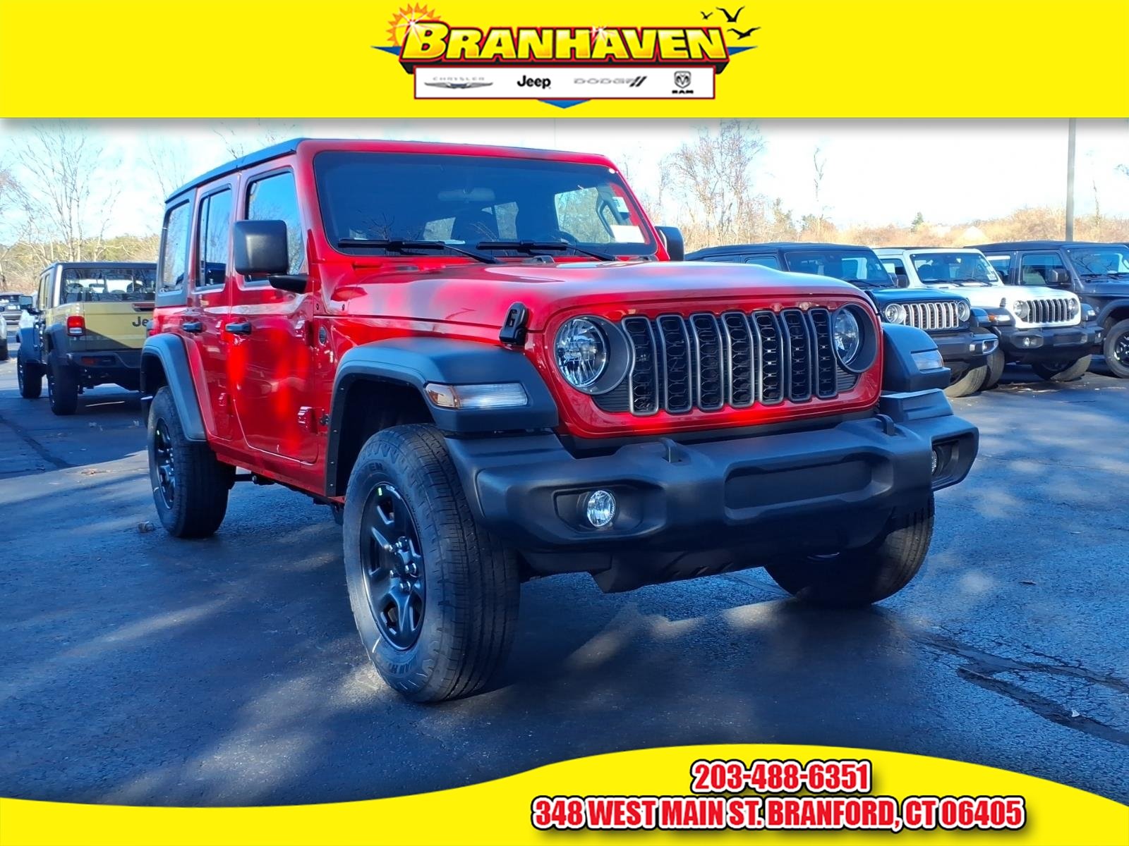 New 2026 Firecracker Red Clear-Coat Exterior Paint Jeep Sport image 1