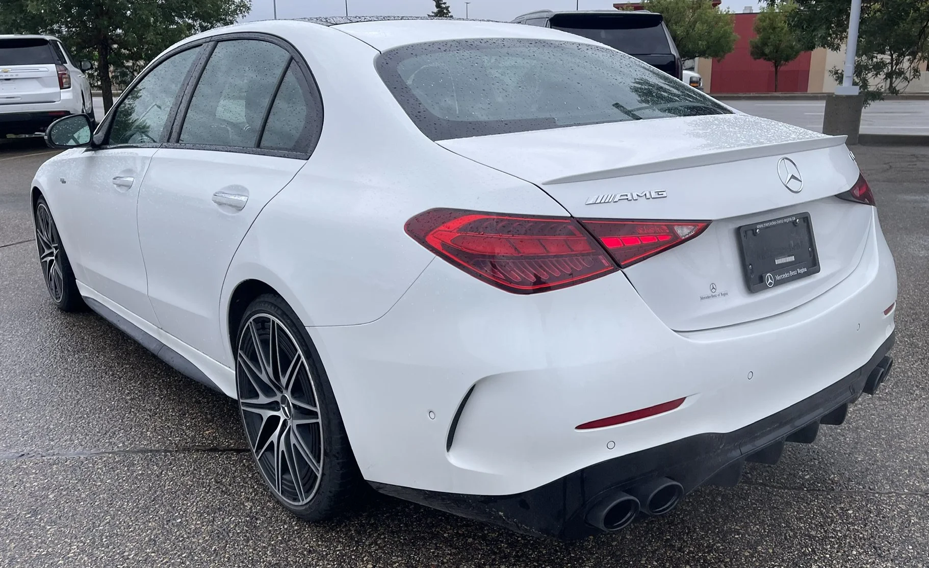 Used 2023 White Mercedes-Benz AMG C 43 AWD Leather Sunroof Navigation image 3