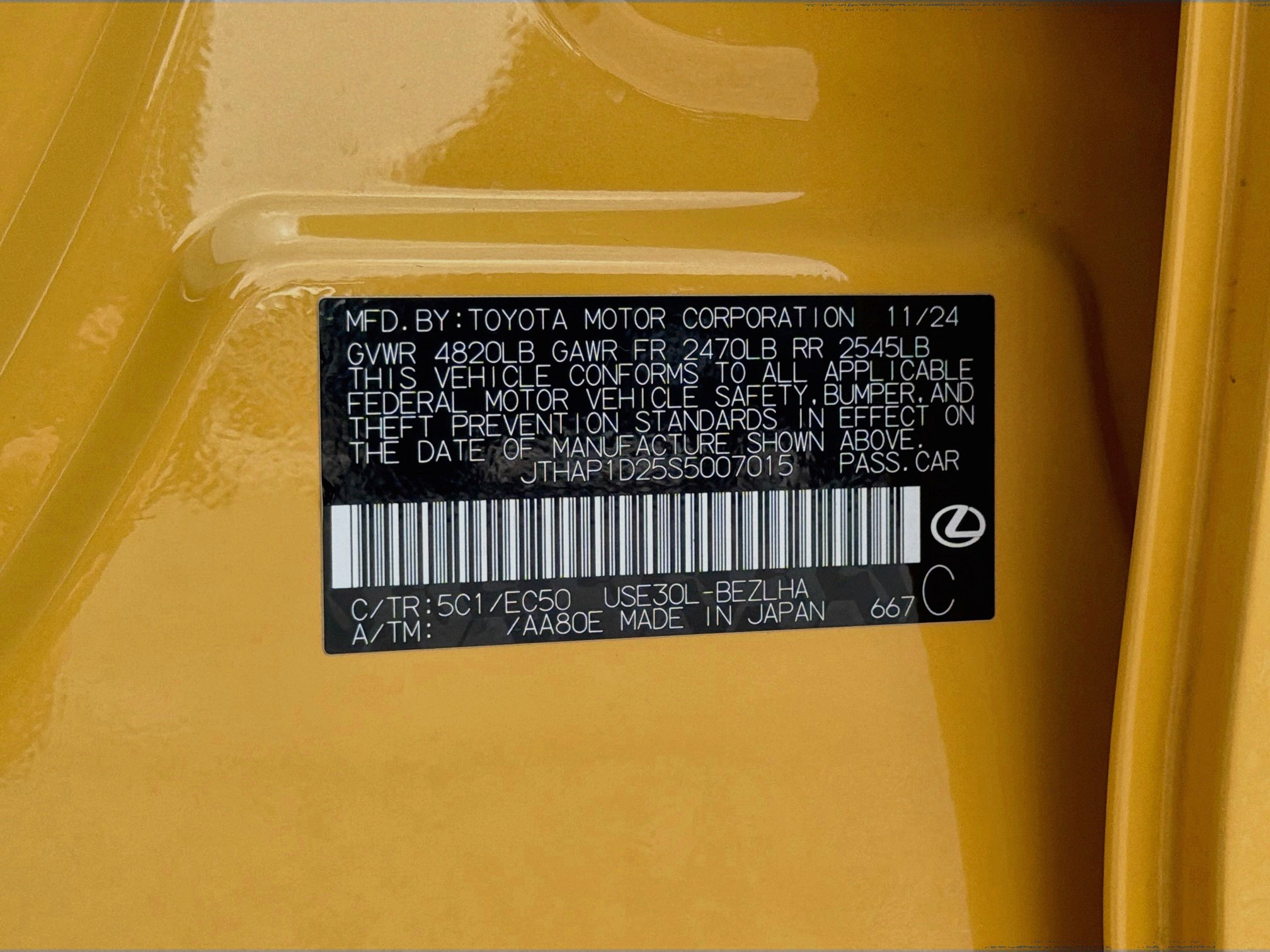 Used 2025 Flare Yellow Lexus IS 500 F SPORT Performance image 42