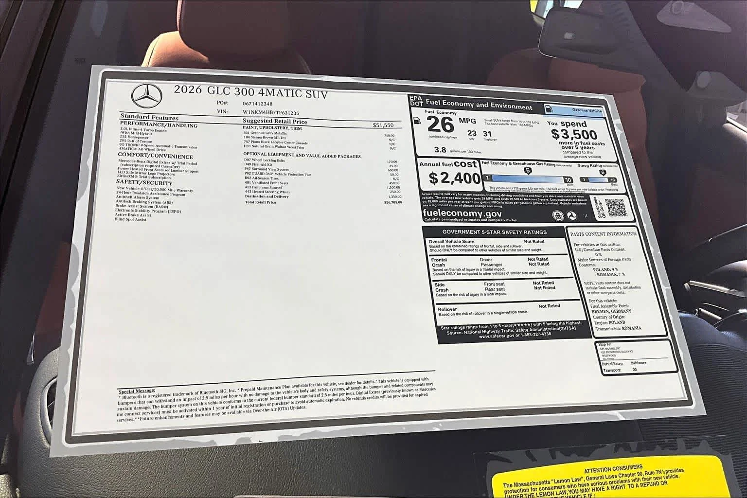 New 2026 Graphite Grey Metallic Mercedes-Benz GLC 300 image 18