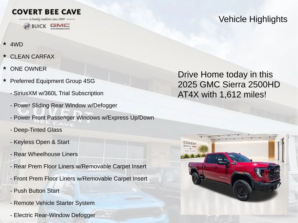 Used 2025 Volcanic Red Tintcoat GMC AT4X image 6