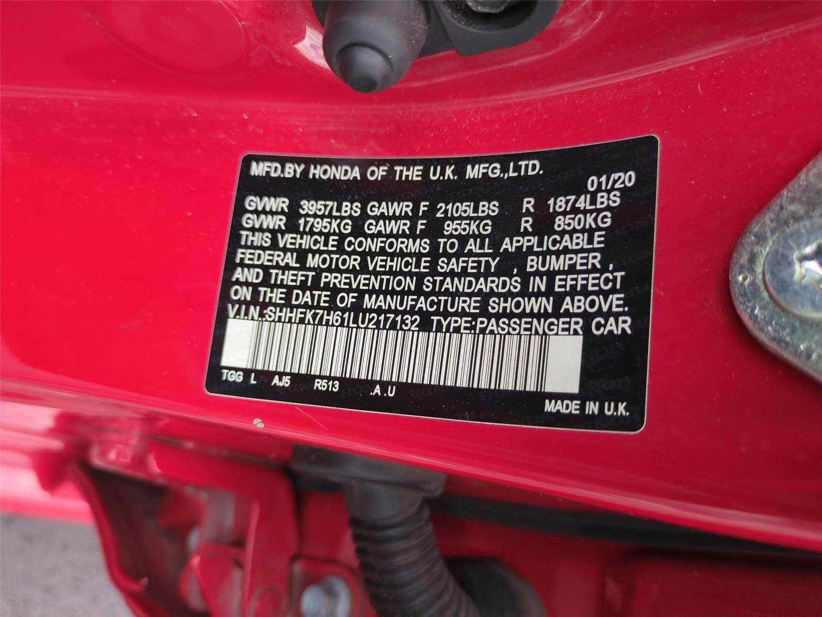 Used 2020 Rallye Red Honda EX image 53