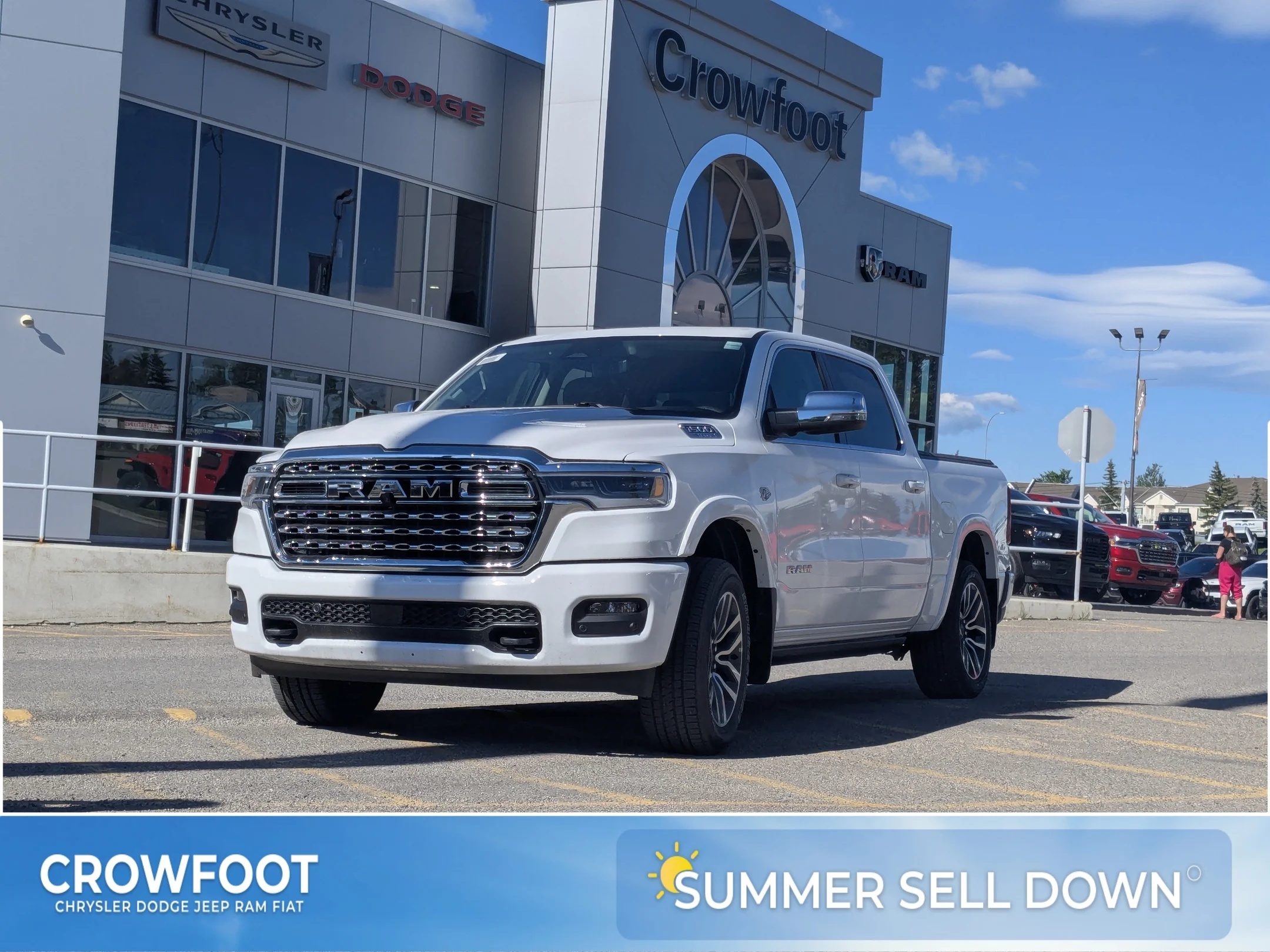 New 2026 White RAM Limited Longhorn - - Longhorn Leather - Body-Colour Bumper Grp - Heated Seats & More! image 1