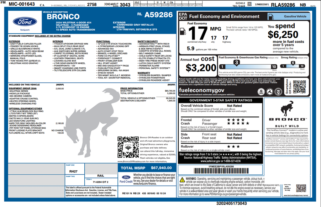 Certified Used 2024 Gray Ford Wildtrak image 4