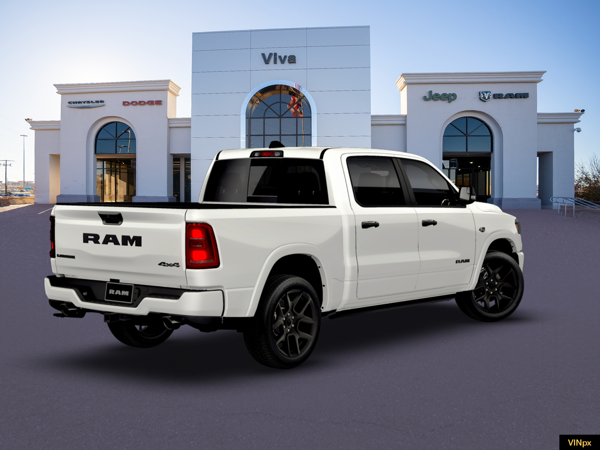 New 2026 Bright White Clear-Coat Exterior Paint RAM Laramie image 7