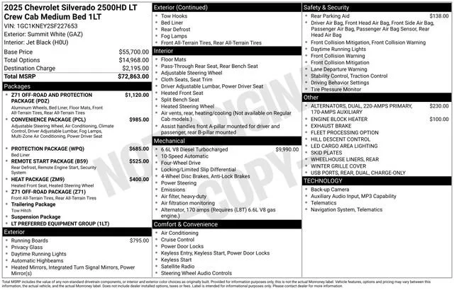 Used 2025 Summit White Chevrolet LT image 38