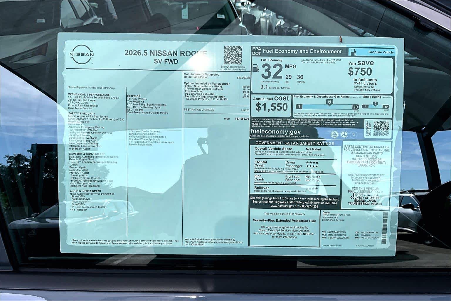 New 2026 Boulder Gray Pearl Nissan SV image 19