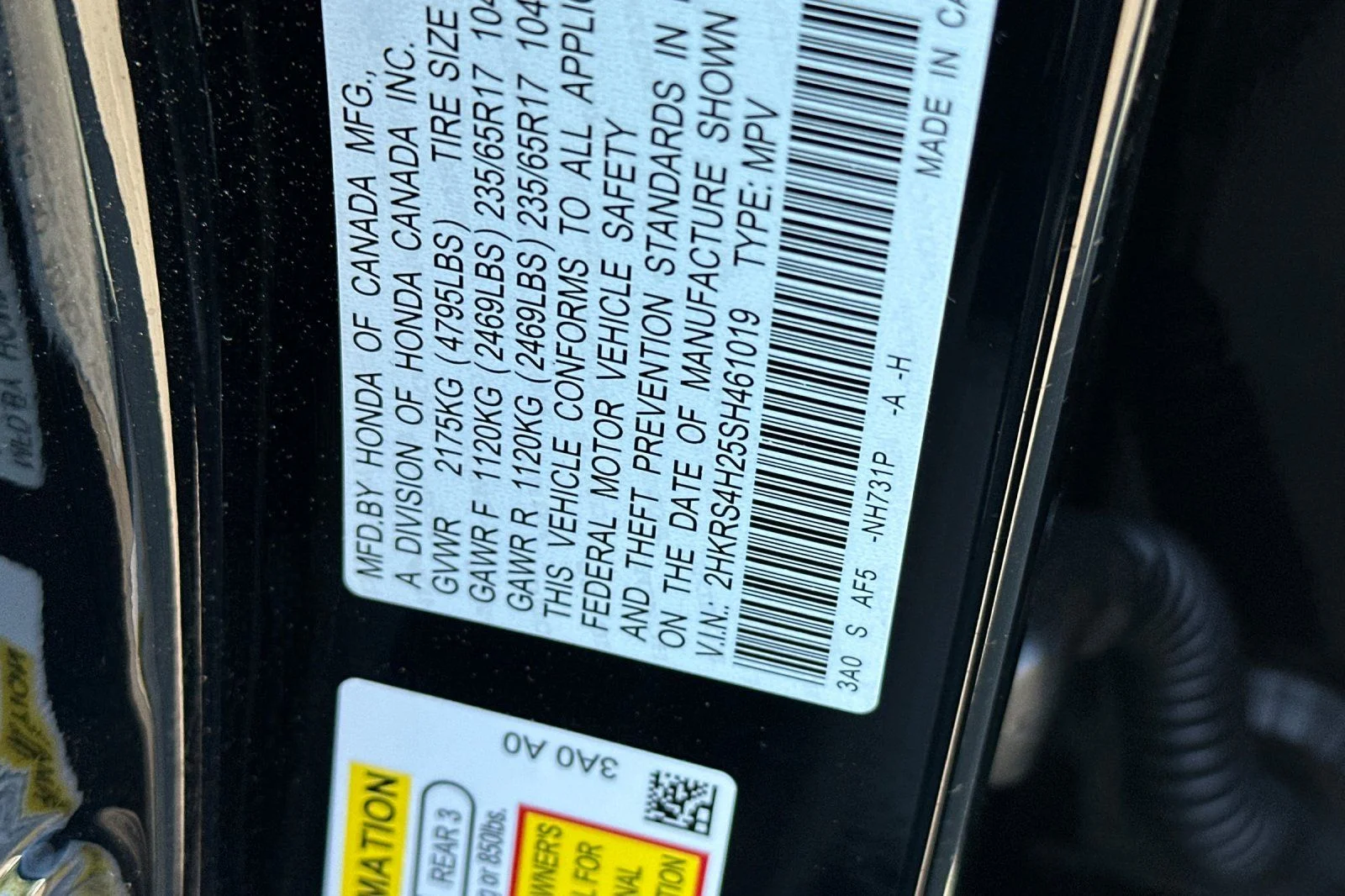 Used 2025 Crystal Black Pearl Honda LX image 29