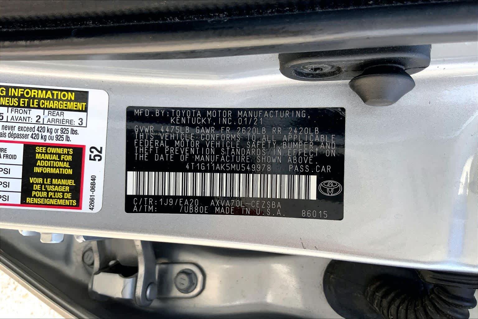Used 2021 Celestial Silver Metallic Toyota SE image 36