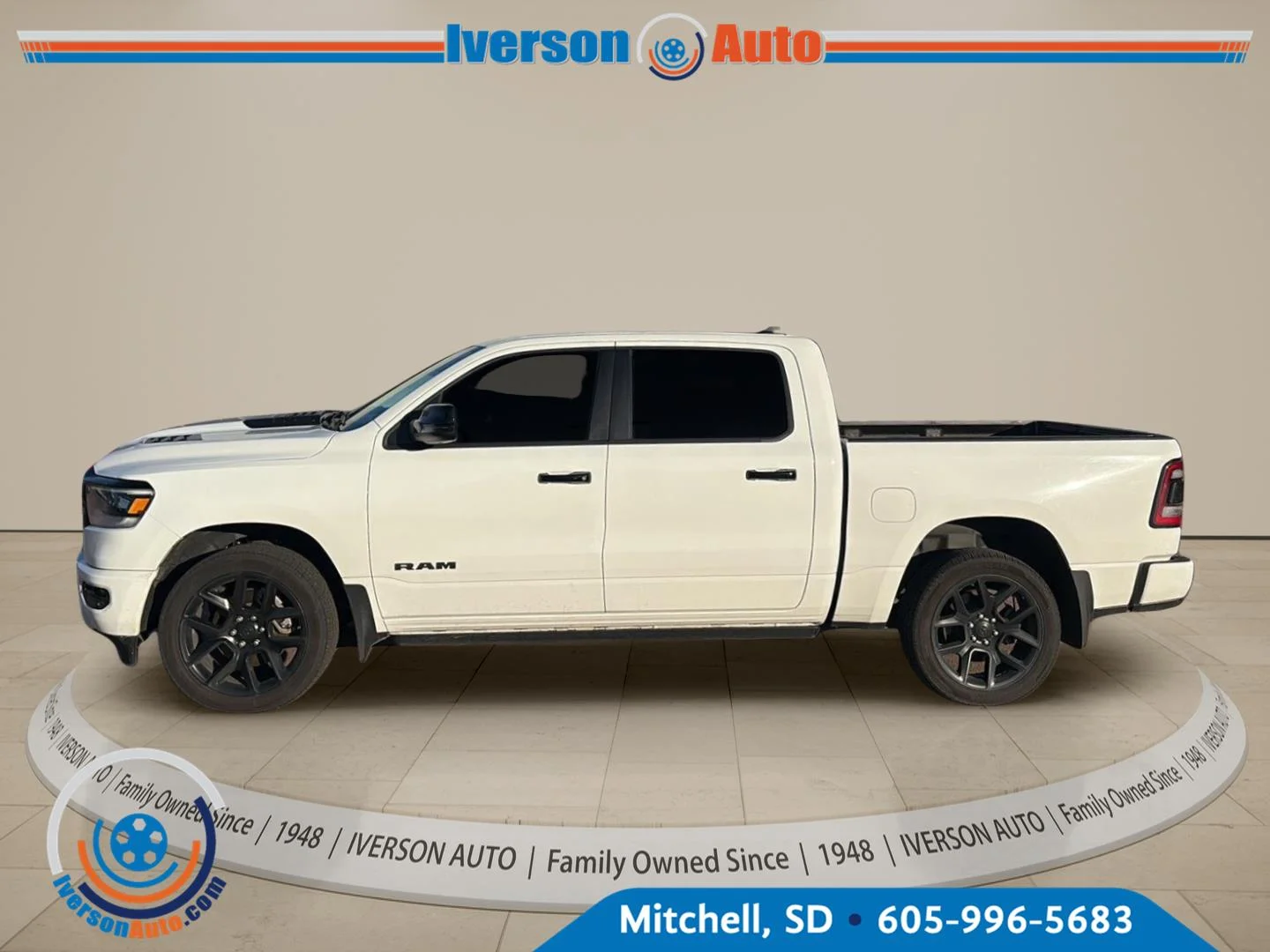 Used 2023 Bright White Clearcoat Ram Laramie image 1