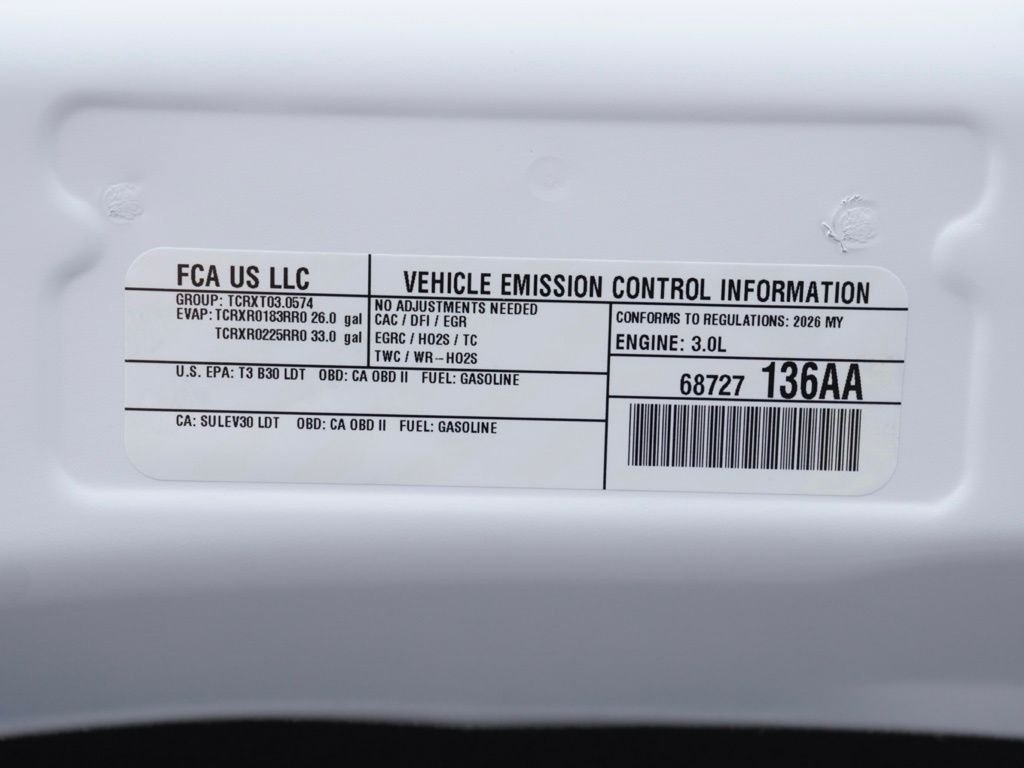 New 2026 Bright White Clear-Coat Exterior Paint RAM Big Horn Night Edition image 27