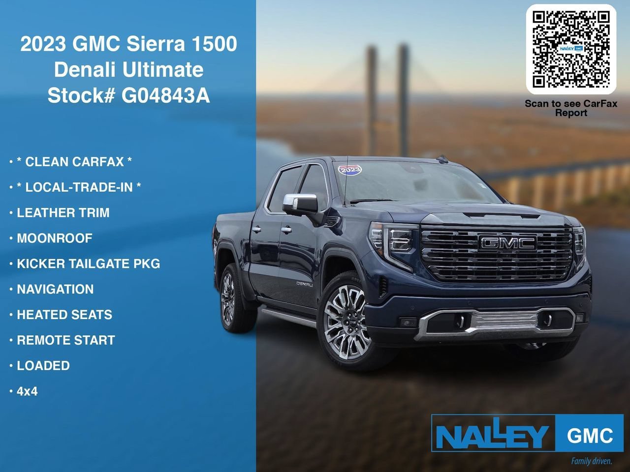 Used 2023 Pacific Blue Metallic GMC Denali Ultimate image 7
